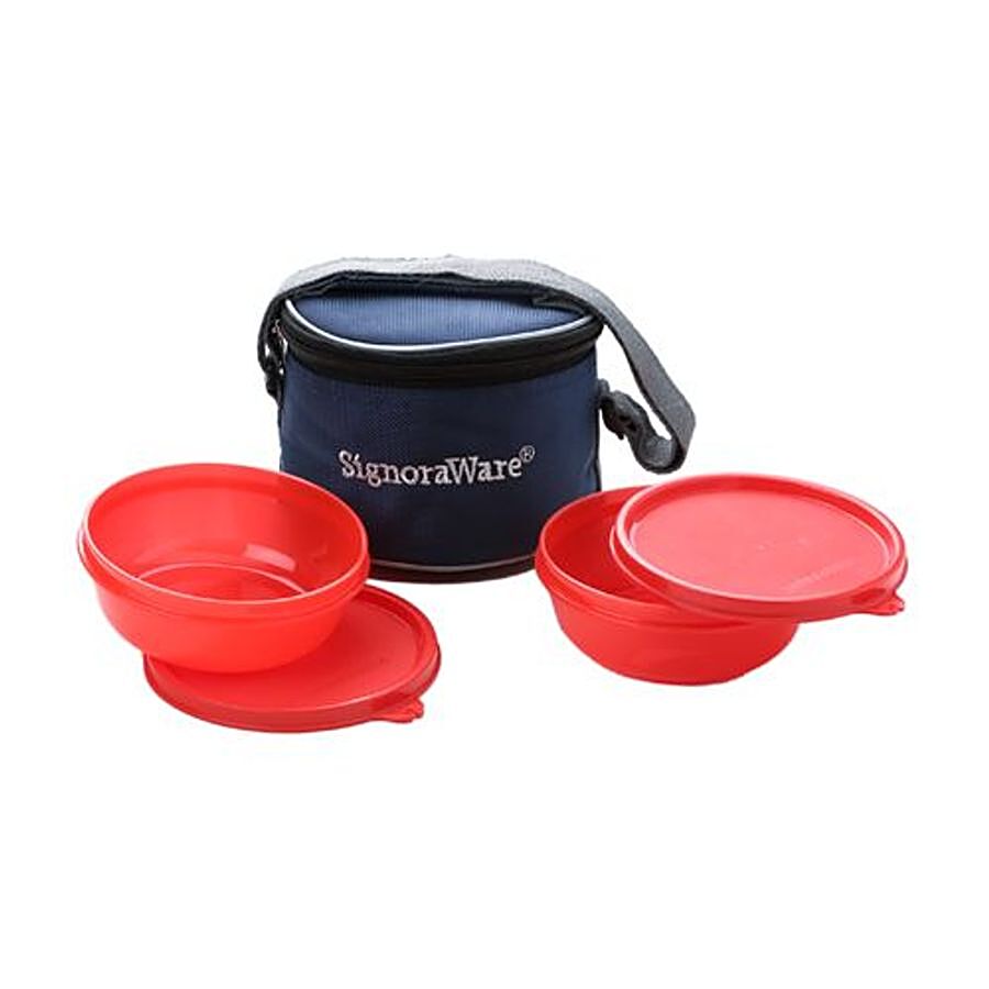 Signoraware Buddy Lunch Box With Bag - Red 535