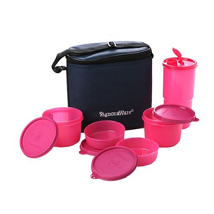 Signoraware Combo Executive Lunch Big With Bag - Pink 520