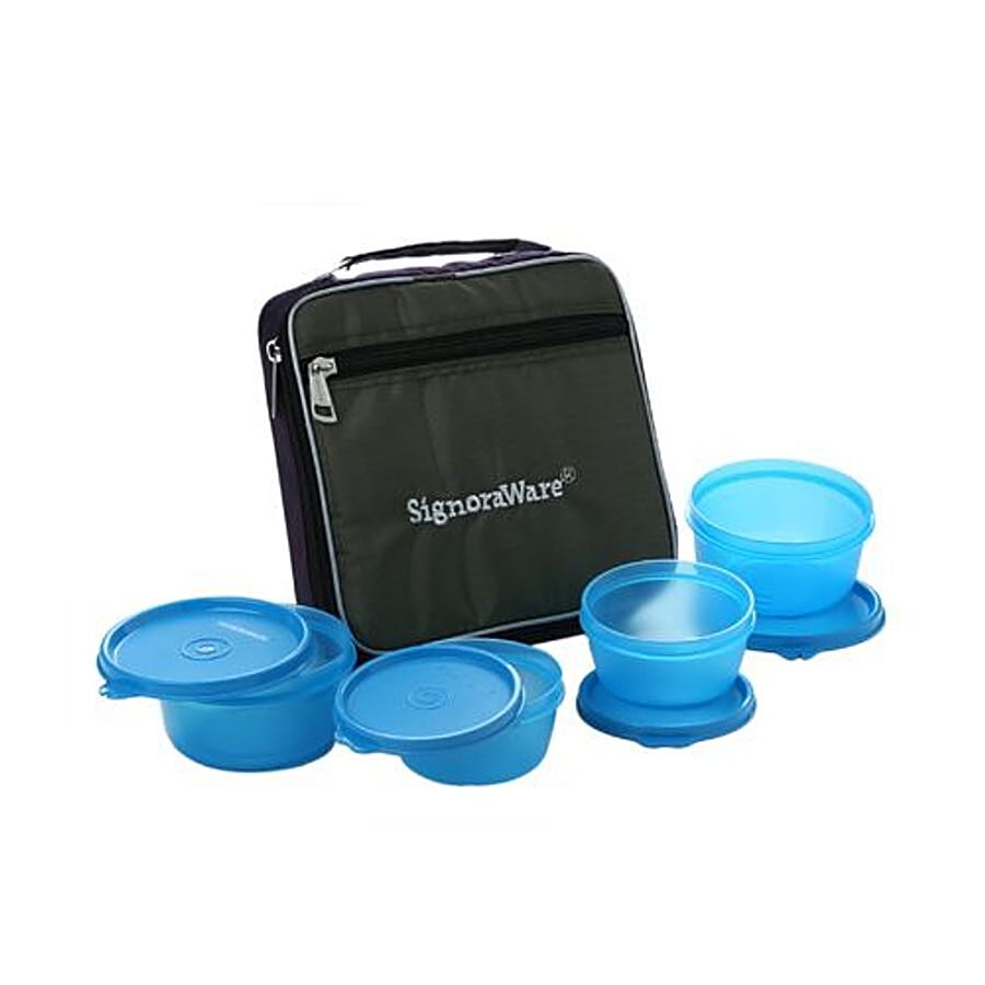 Signoraware Fresh Lunch Box With Bag - Blue 549