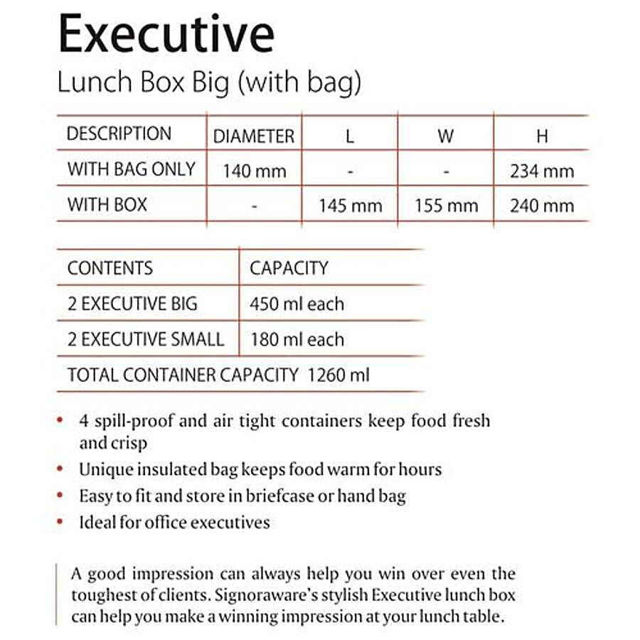 Signoraware Lunch Box Set - Executive