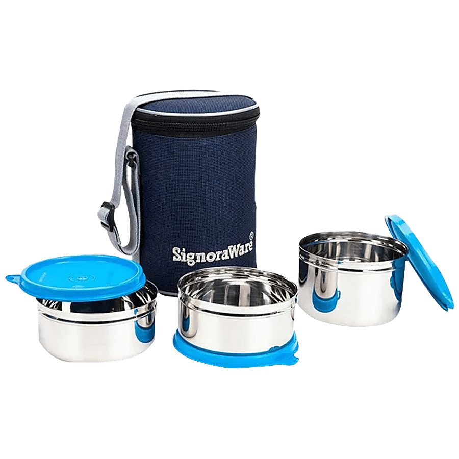 Signoraware Lunch Box - Stainless Steel