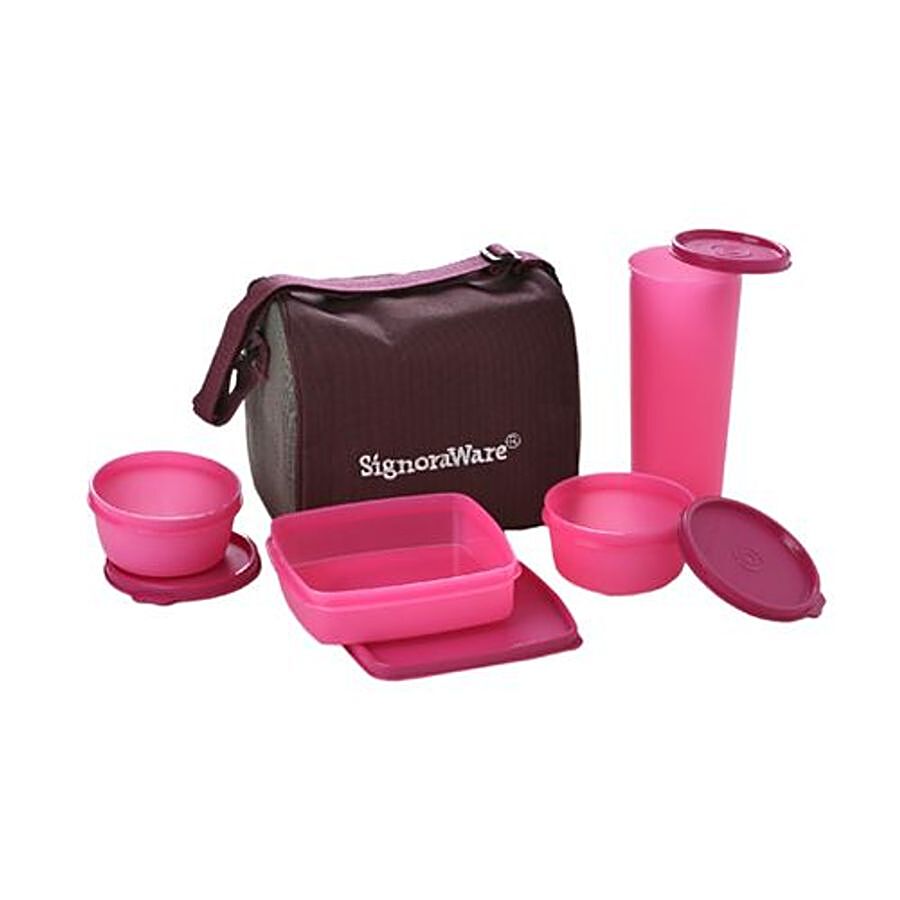 Signoraware Lunch Jumbo With Bag - Pink 519