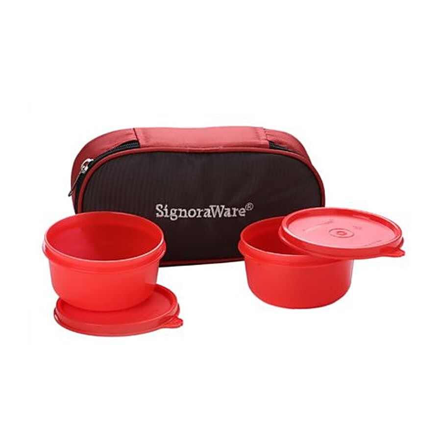 Signoraware Mid-Day Lunch Box With Bag - Red 540