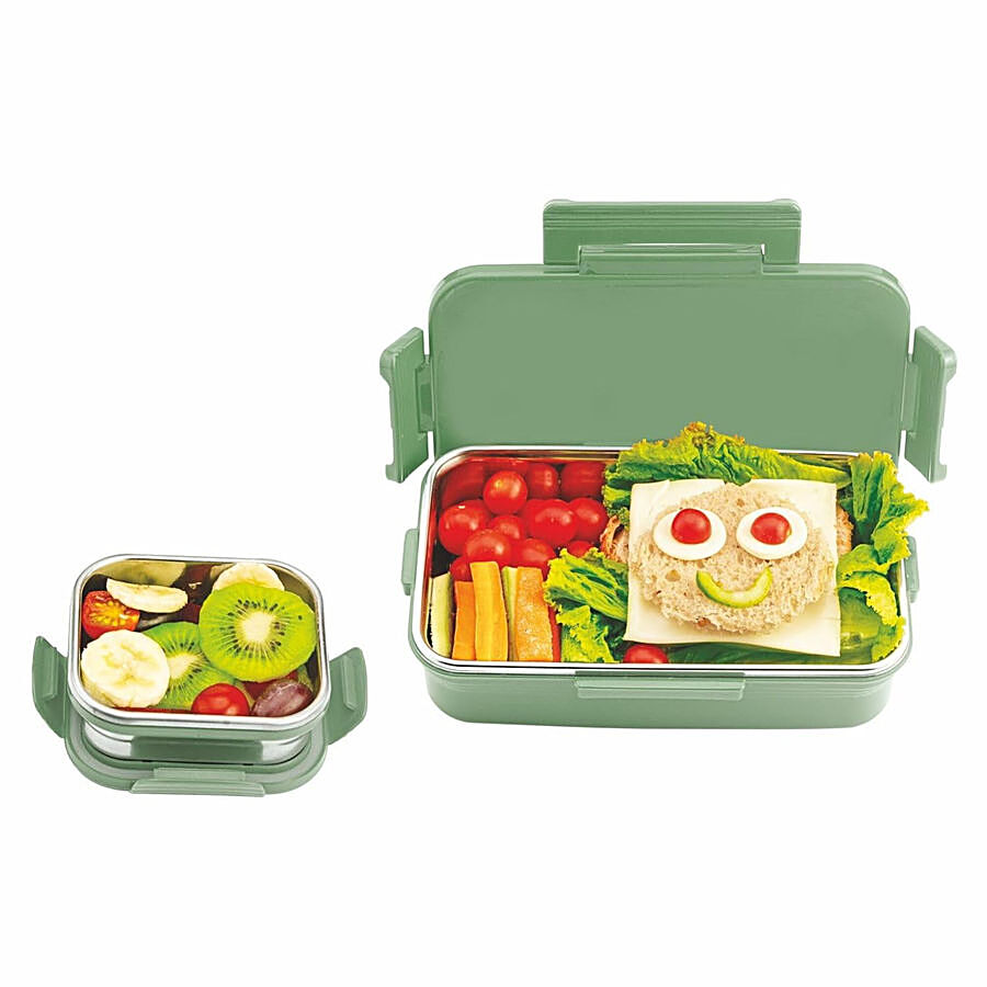 Signoraware Nugget Stainless Steel Insulated Kids Lunch Box - With Container