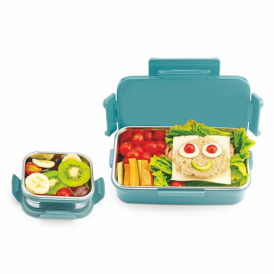 Signoraware Nugget Stainless Steel Insulated Kids Lunch Box - With Container