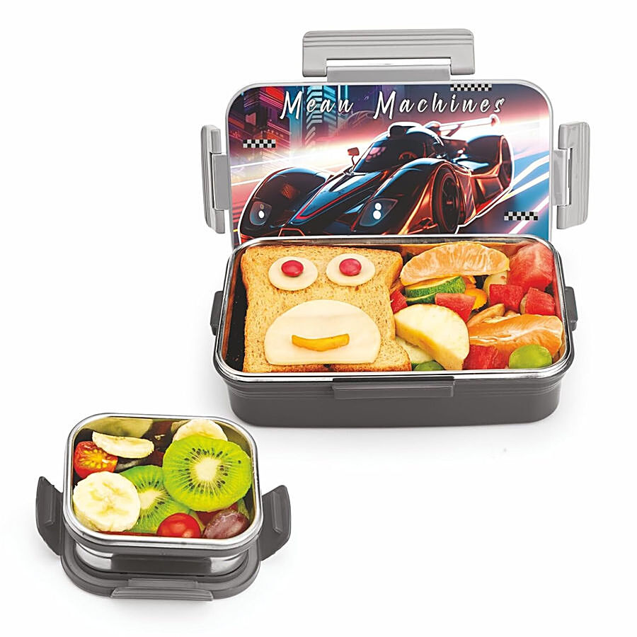 Signoraware Nugget Stainless Steel Insulated Kids Lunch Box - With Container