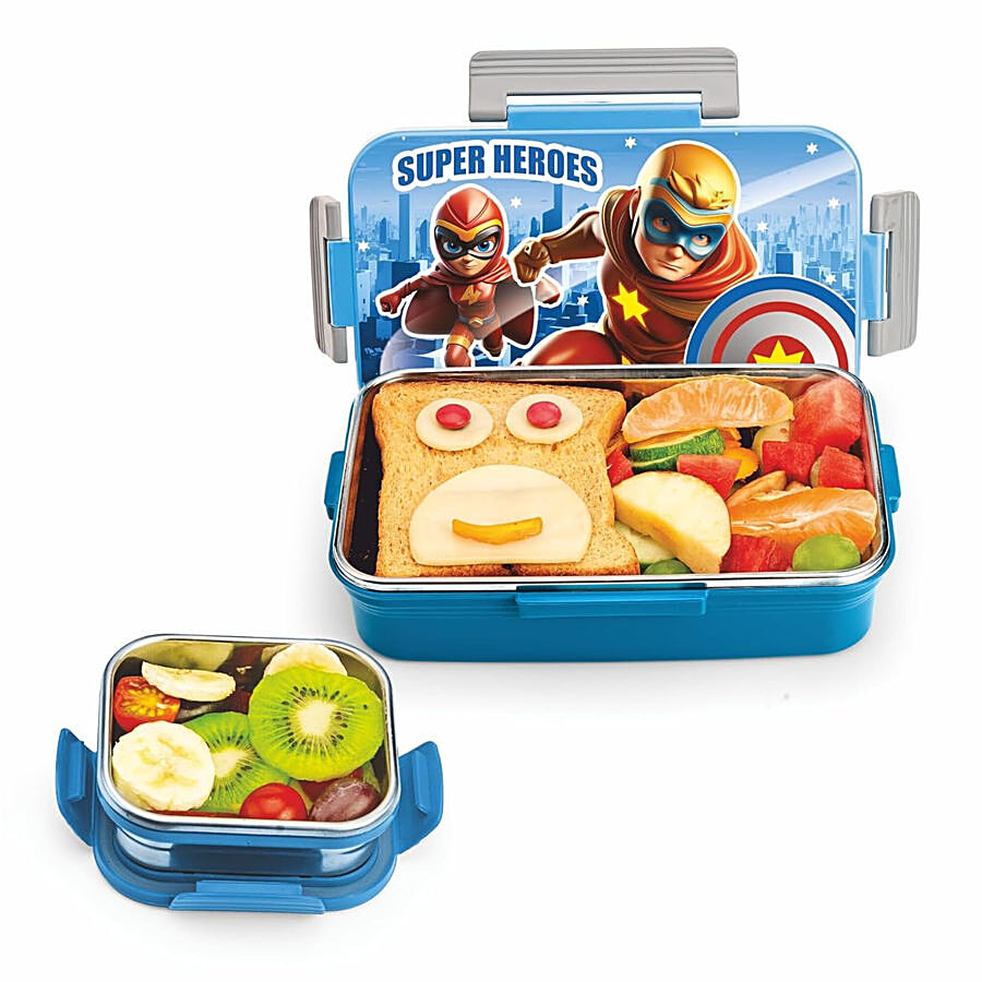 Signoraware Nugget Stainless Steel Insulated Kids Lunch Box - With Container