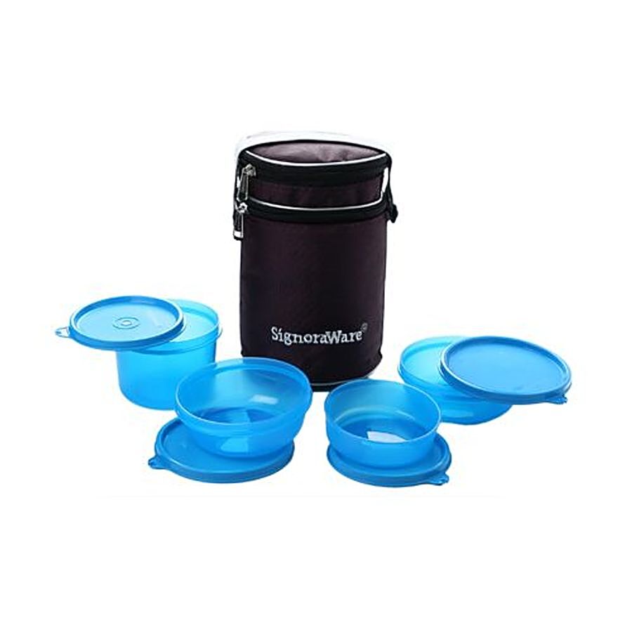 Signoraware Perfect Lunch Box With Bag - Blue 534