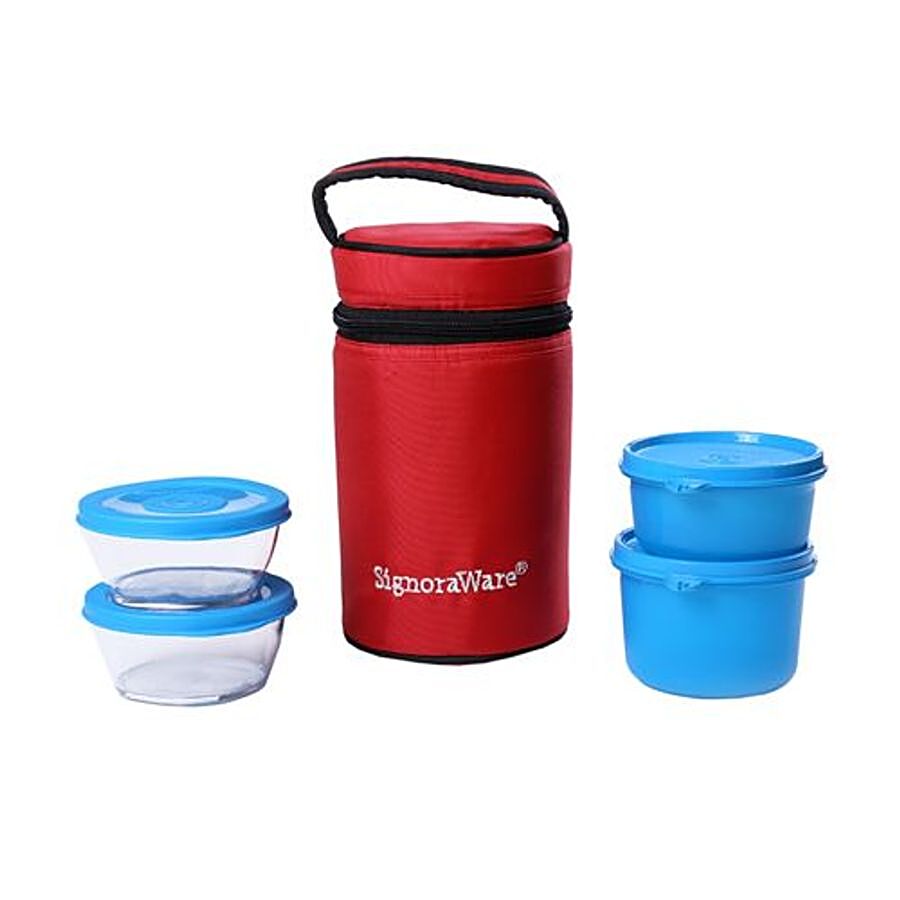 Signoraware Signature Lunch Box With Bag - Blue 551