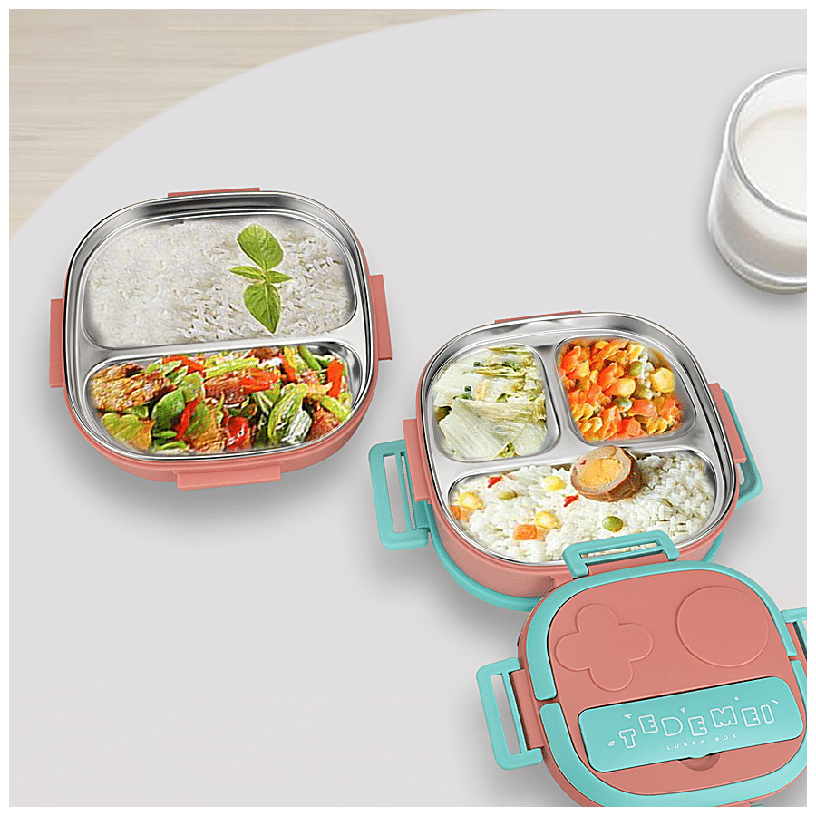 Tedemei 2 Layer Lunch Box - Stainless Steel Interior