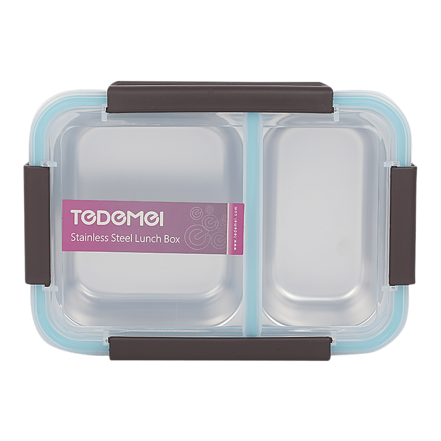 Tedemei Plastic & Stainless Steel Lunch Box/Tiffin Box - Leak Proof