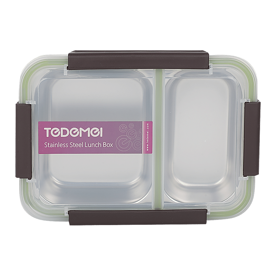 Tedemei Plastic & Stainless Steel Lunch Box/Tiffin Box - Leak Proof