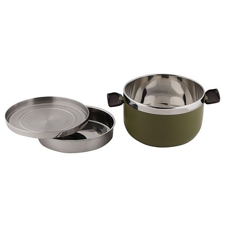 Tedemei Stainless Steel Lunch Box/Tiffin Set - Green BB 574 1