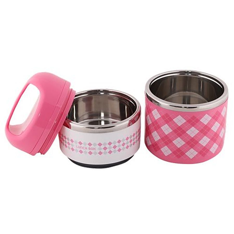 Tedemei Stainless Steel Lunch Box/Tiffin Set - Pink BB 575 1