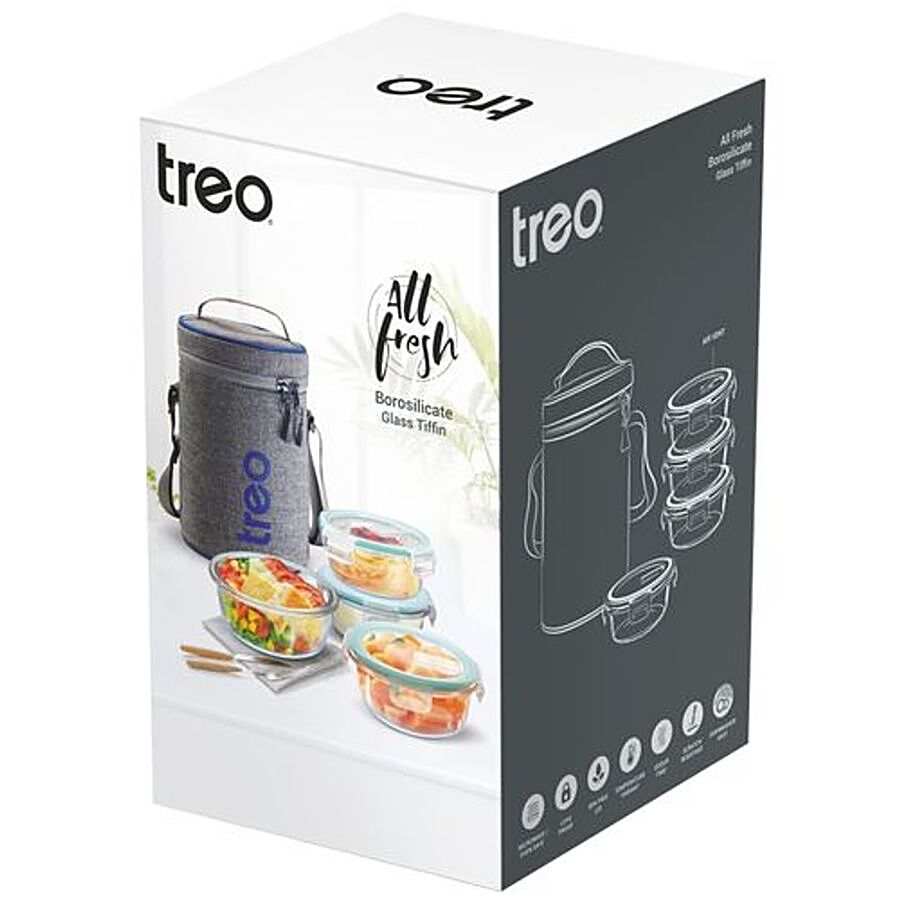 Treo All Fresh Borosilicate Glass Tiffin/Lunch Box