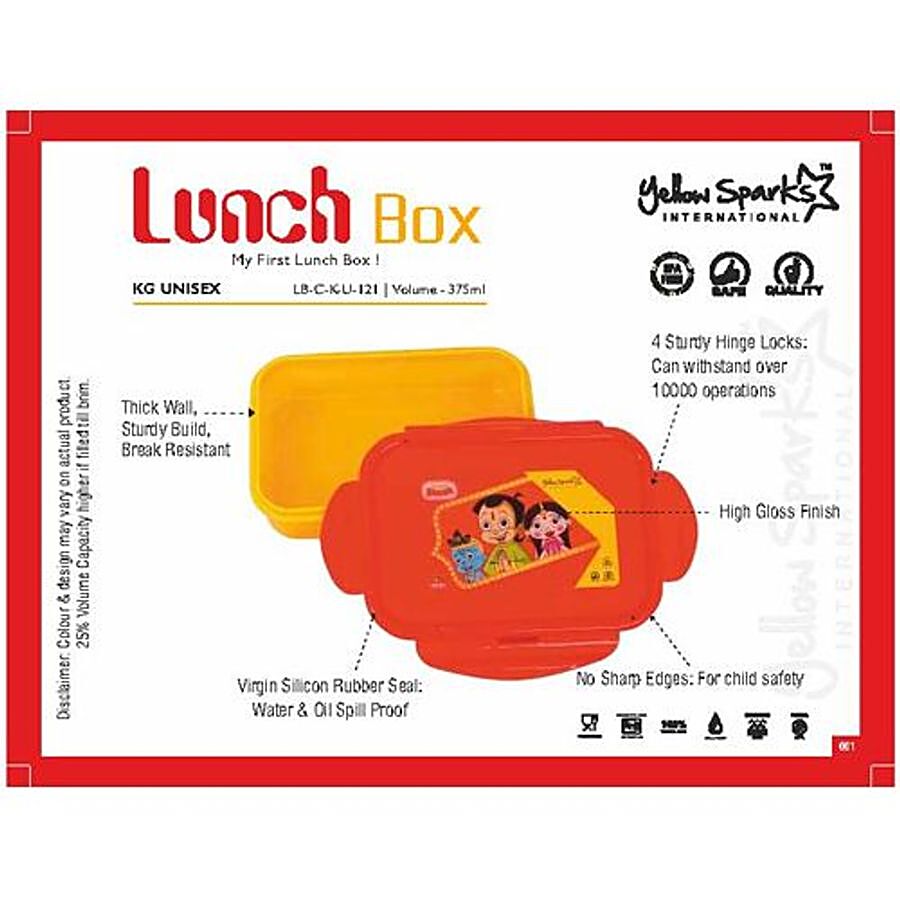 Yellow Spark Chota Bheem Single Compartment Lunch Box