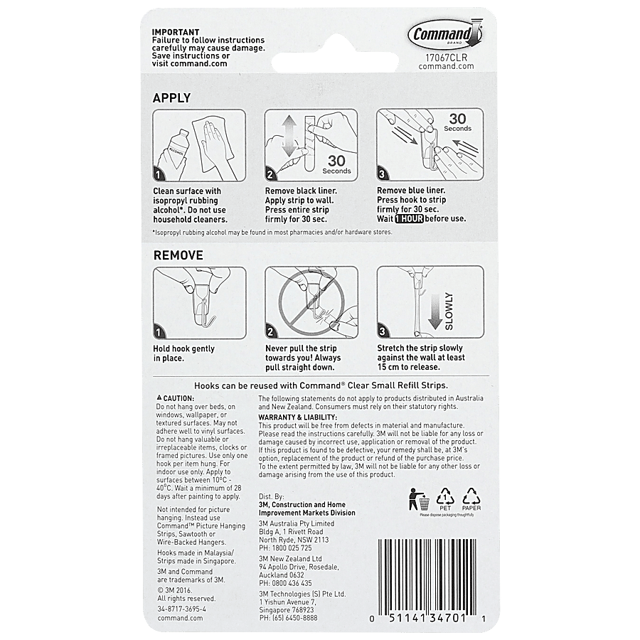 Command Clear Small Wire Hook