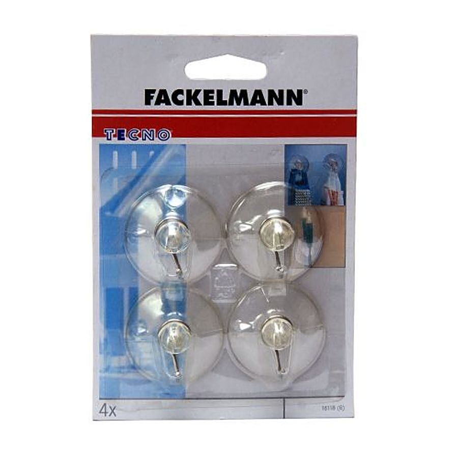 Fackelmann Suction Hooks Transparent (4.5cm)