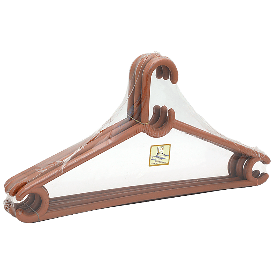 Laplast Plastic Cloth Hangers - Brown