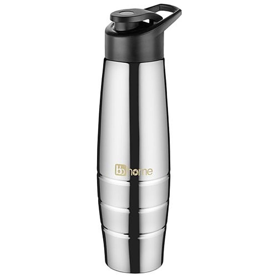 BB Home Aqua Stainless Steel Bottle With Sipper Cap - Steel Mirror Finish