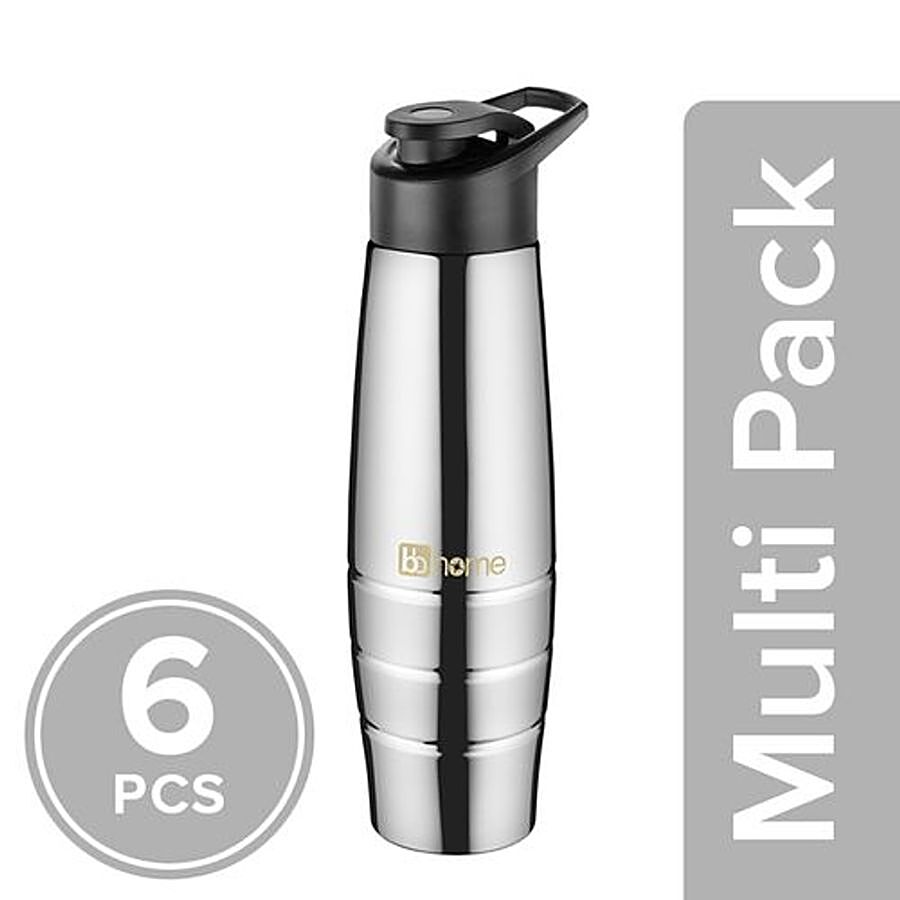 BB Home Aqua Stainless Steel Bottle With Sipper Cap - Steel Mirror Finish