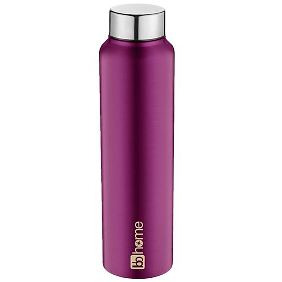 BB Home Frost Stainless Steel Water Bottle With Steel Cap - Purple