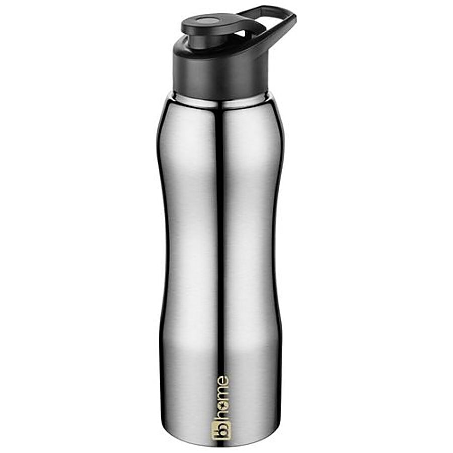 BB Home Trendy Stainless Steel Bottle With Sipper Cap - Steel Mirror Finish