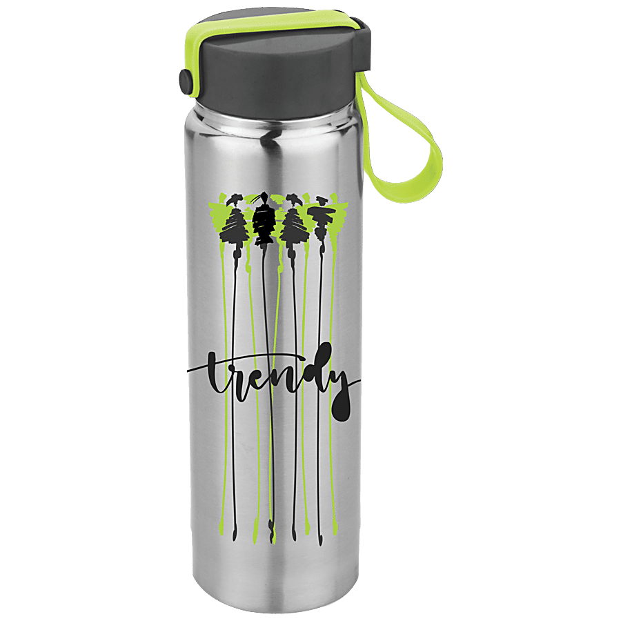 Basik TRENDY Green. Stainless steel . Fridge Bottles