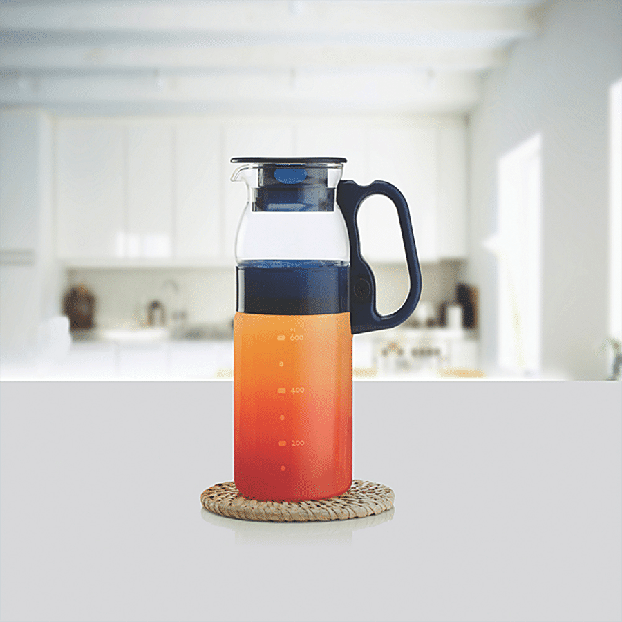 Borosil Glass Jug With Plastic Handle - Clear