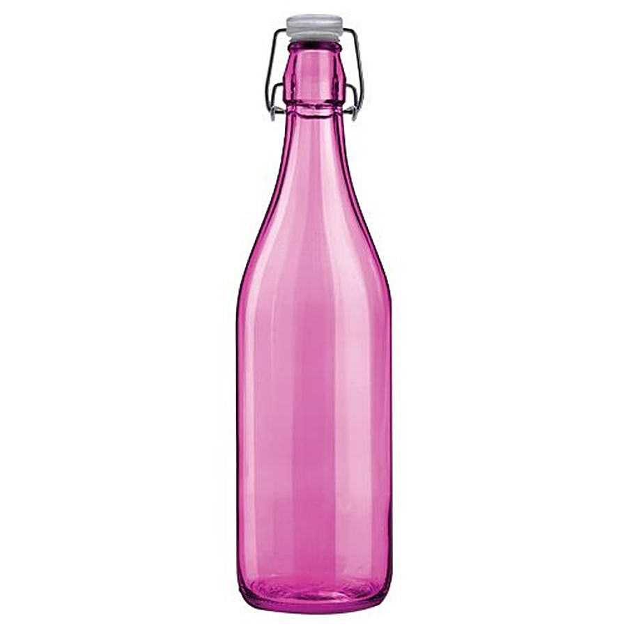 Cello Glass Water Bottle - Aquaria Organic Pink