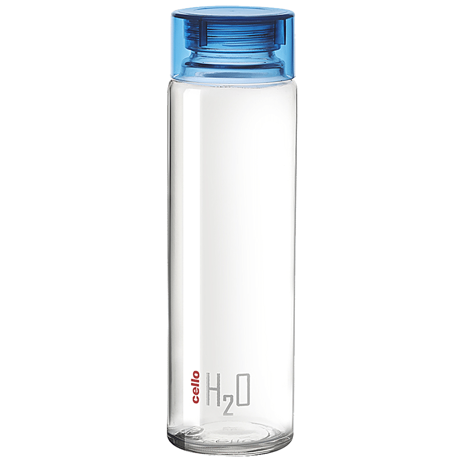 Cello H2O Glass Fridge Water Bottle - Blue