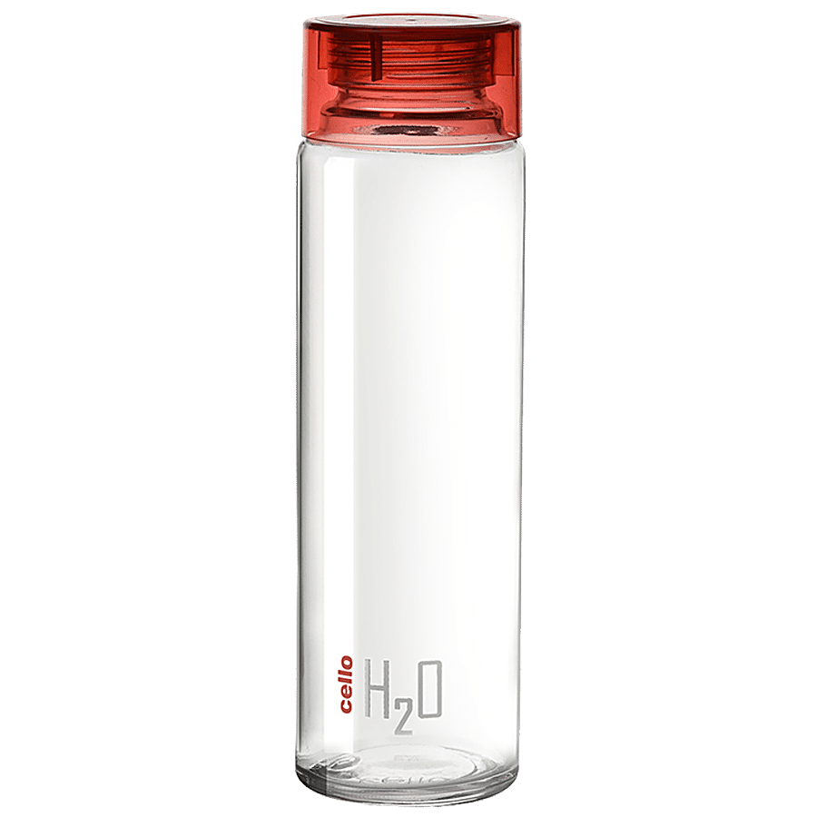 Cello H2O Glass Fridge Water Bottle - Red