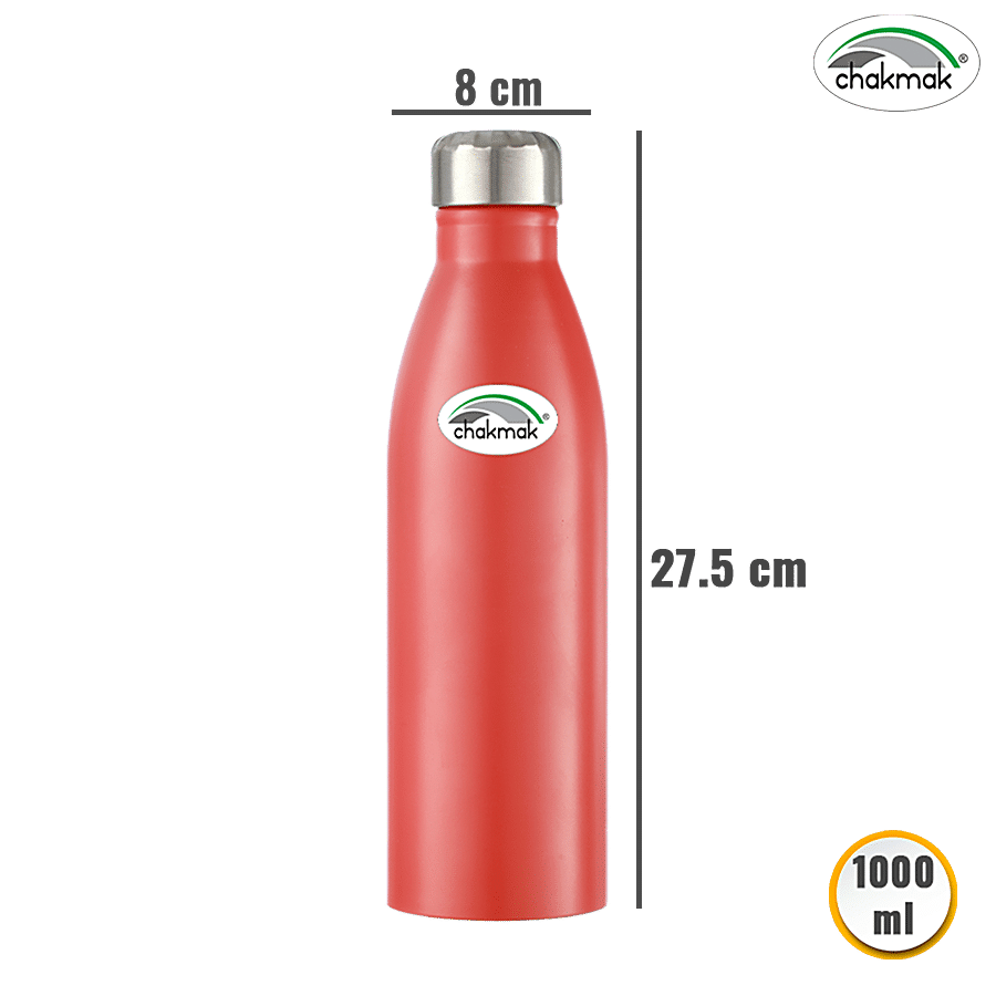 Chakmak Pure Stainless Steel Water Bottle - Red