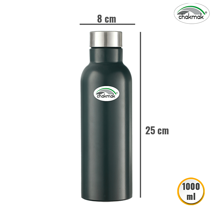 Chakmak Step Stainless Steel Water Bottle - Dark Green