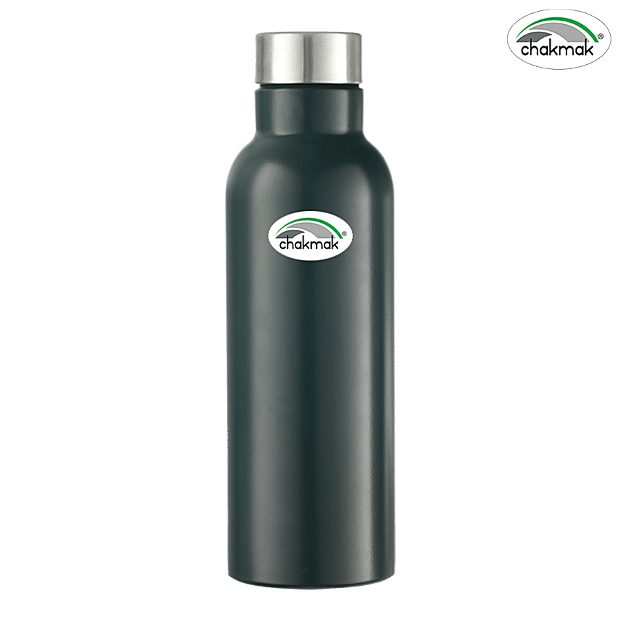 Chakmak Step Stainless Steel Water Bottle - Dark Green