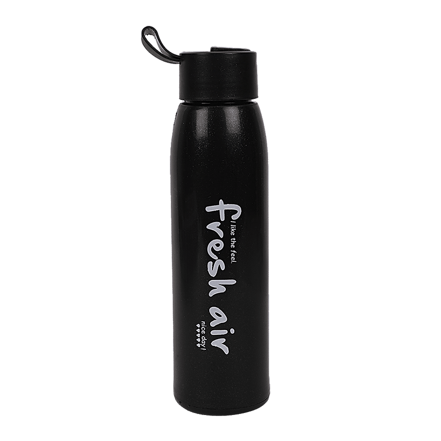 DP Borosilicate Glass Water Bottle With Plastic Outer - Black