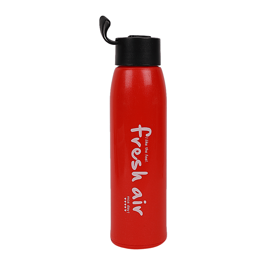 DP Borosilicate Glass Water Bottle With Plastic Outer - Red