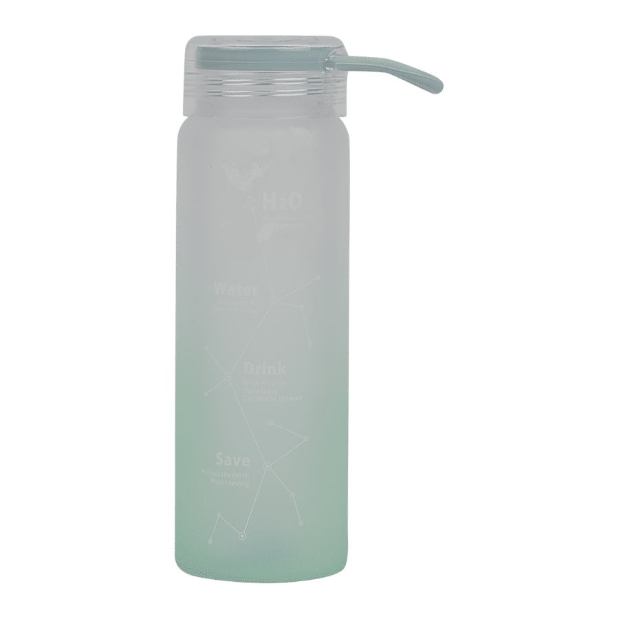 DP Glass Water Bottle Ombre Matt Finish -  Green