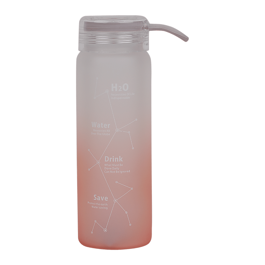 DP Glass Water Bottle Ombre Matt Finish - Pink