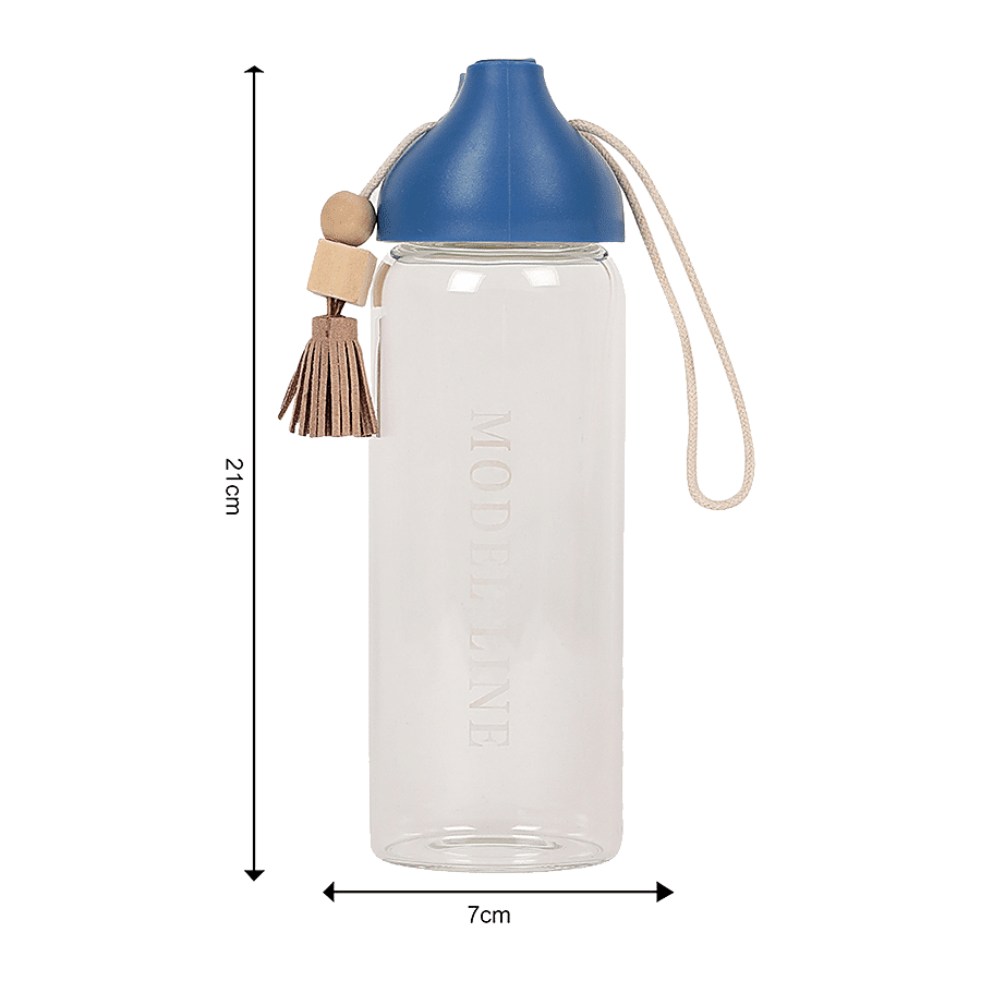 DP Glass Water Bottle With Blue Cap - BB1245BLU