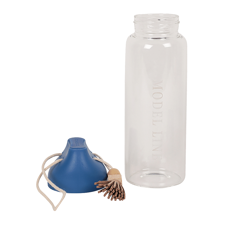 DP Glass Water Bottle With Blue Cap - BB1245BLU