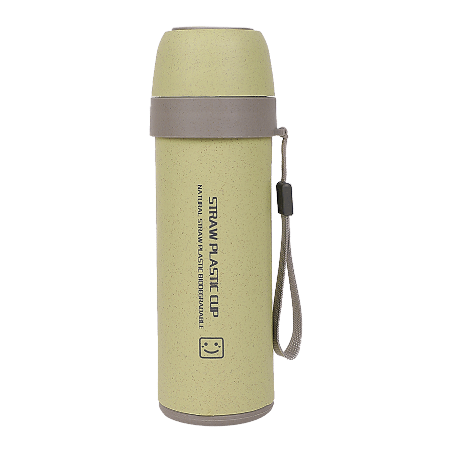 DP Glass Water Bottle With Plastic Outer - Green