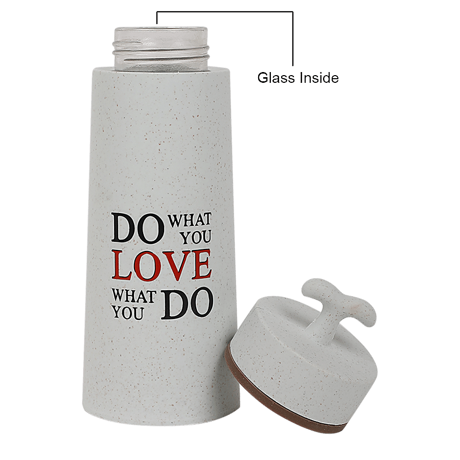 DP Glass Water Bottle With Plastic Outer - Ice Green