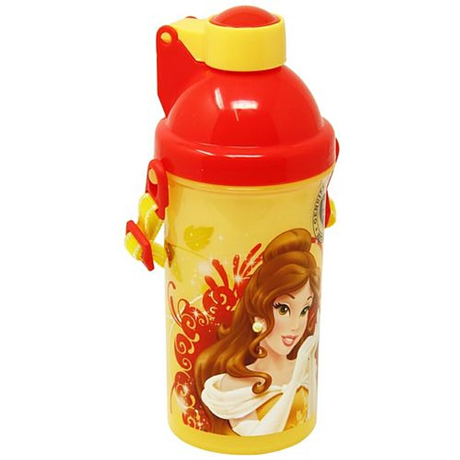 Hm International Disney Belle Princess Sipper Plastic Kids Water Bottle With Neck Strap