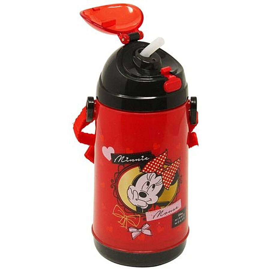 Hm International Disney Minnie Mouse Double Wall Plastic Sipper Kids Water Bottle