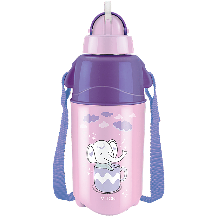 Milton Bottle - Kool Trendy 500 Plastic Insulated Water Bottle With Straw For Kids