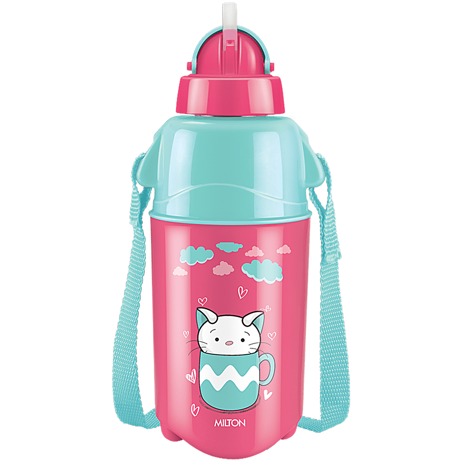 Milton Bottle - Kool Trendy 500 Plastic Insulated Water Bottle With Straw For Kids