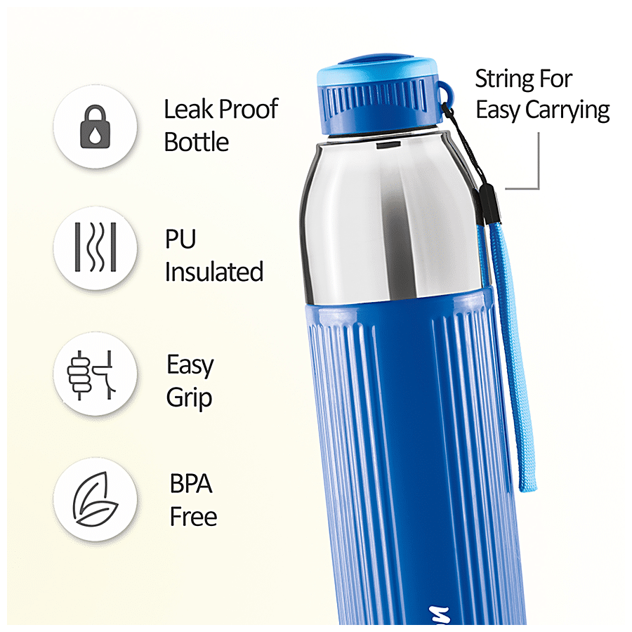 Milton Kool Glossy 900 Plastic Water Bottle - Blue