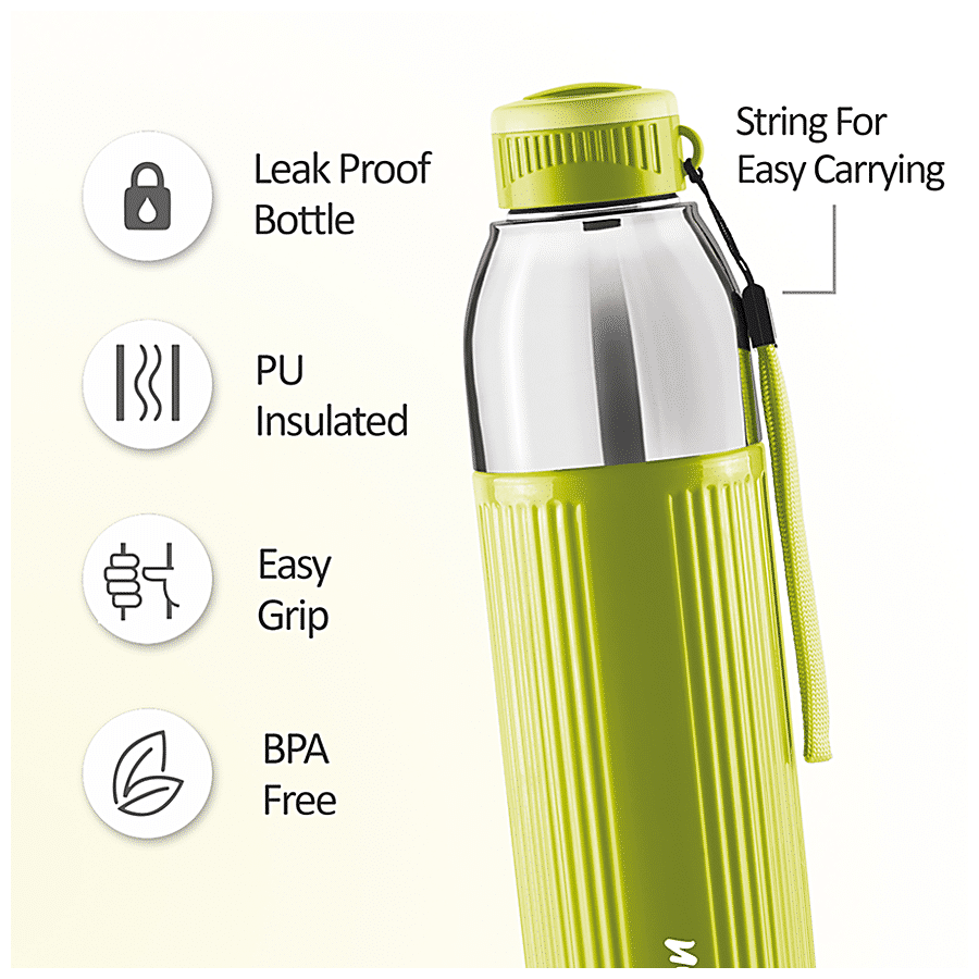 Milton Kool Glossy 900 Plastic Water Bottle - Green