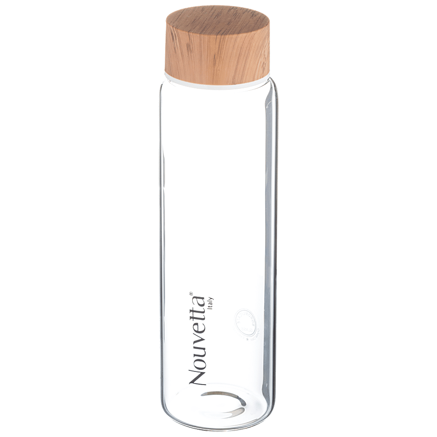 Nouvetta Lyon Borosilicate Bottle - Wooden Lid